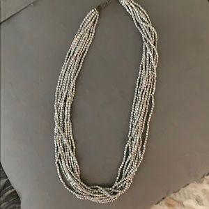 Silver layer necklace